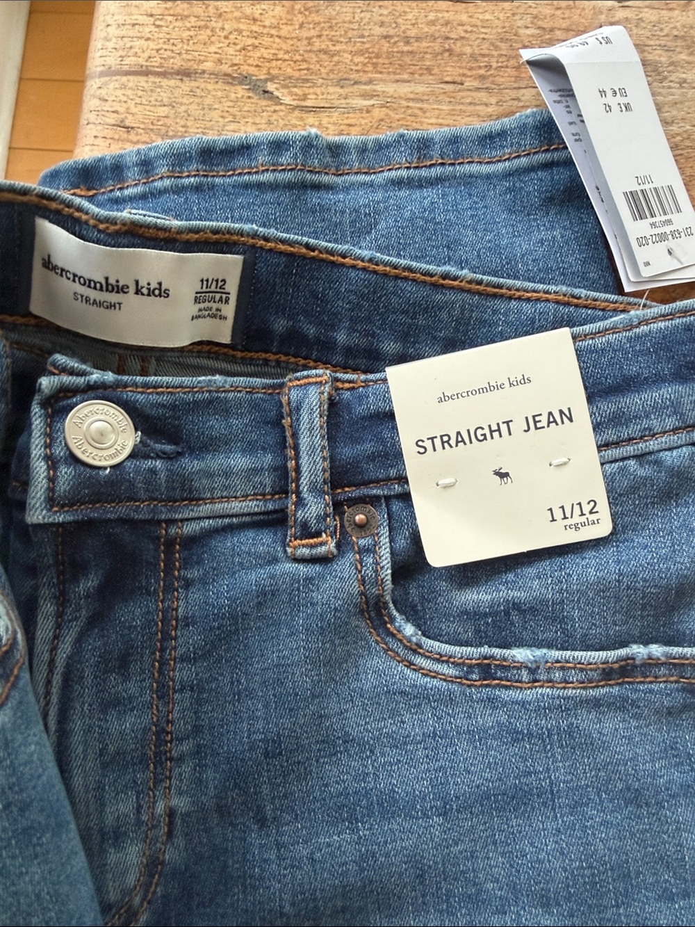 abercrombie kids Straight Leg Jeans - Medium Blue